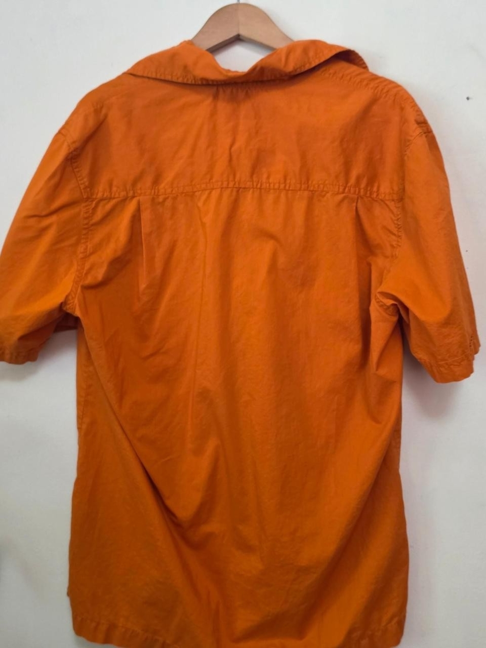 90s Vintage Orange Timberland Button Down Short Sleeve Top Size S - Picture 2 of 3